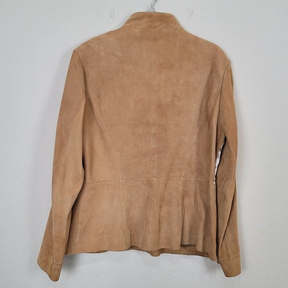 Neiman Marcus exclusive Jacket ten Suede Leather cutout Lace Sz 12 - Picture 6 of 12